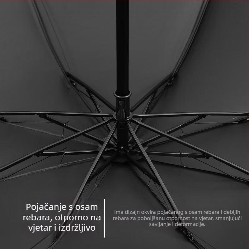 Novi kišobran s crtić medvjedom za sunce i kišu, UV zaštita, izdržljiv, 3-dijelni sklopivi kišobran