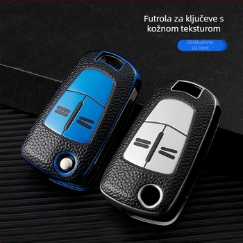 Tesne Opel sklopiva futrola za ključ za modele 2010-2013, s kožnom teksturom, TPU materijal