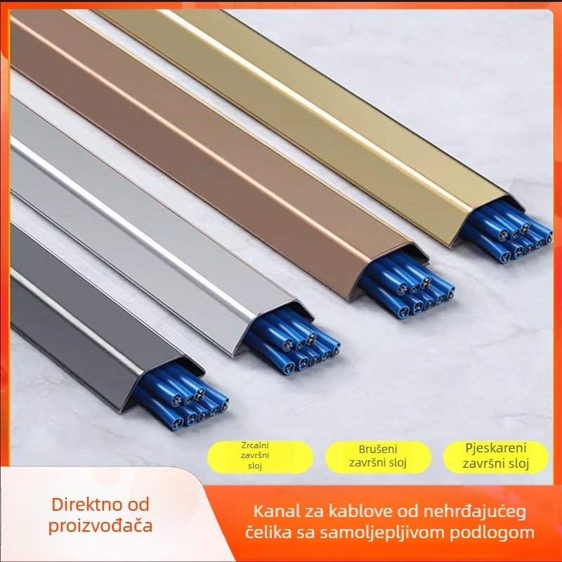 Nehrđavi čelični kabel-kanal za površinsku ugradnju s ljepilom