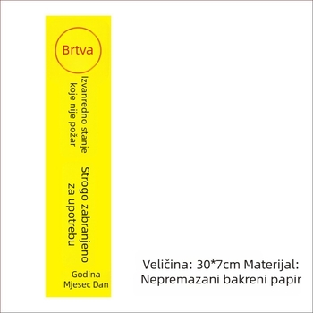 Naljepnice za brtvljenje ormarića hidranta i kartice za inspekciju opreme za gašenje