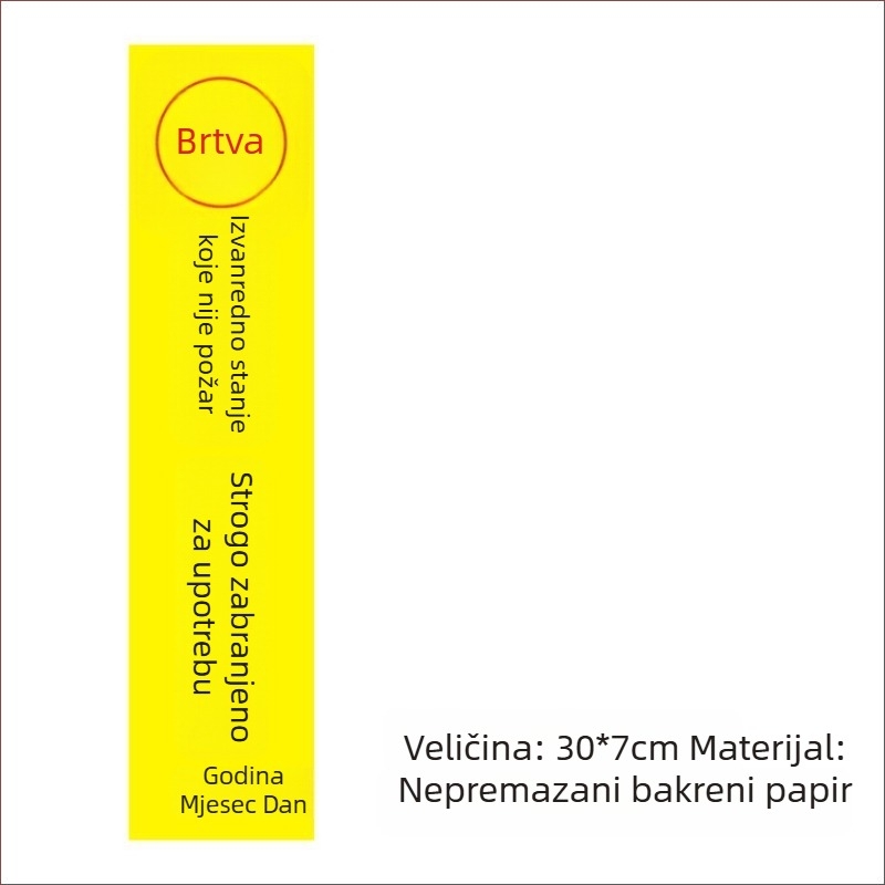 Naljepnice za brtvljenje ormarića hidranta i kartice za inspekciju opreme za gašenje