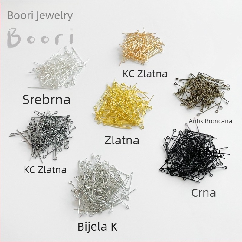 DIY materijali za nakit: dodaci s iglom od 9 znakova za šivanje perli, privjesak za ogrlicu, 0,5 kg po pakiranju