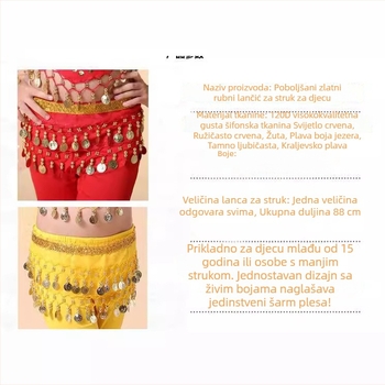 Dječji lanac za struk za belly dance – indijski ples, izvedbe i vježbanje