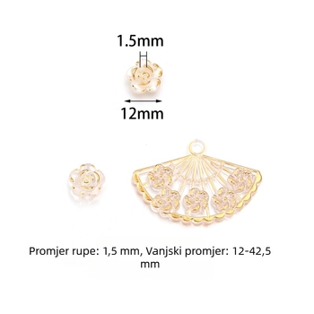 Smola Baroknog stila s zlatnim rubom, cvijet ruže s listovima kupusa, DIY ukrasi za kosu