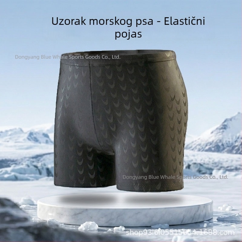 Muške kupaće hlače s imitacijom sharkskin, udoban široki kroj, brzo se suše, za termalne izvore i plažu