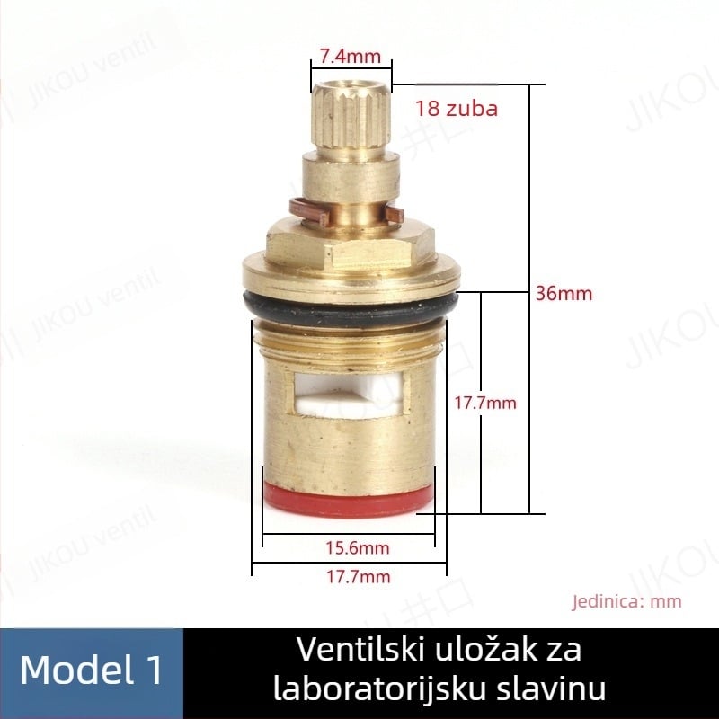 JIKOU laboratorijska slavina s jezgrom ventila, trostruk izlaz vode i dodaci s ručnim kotačićem