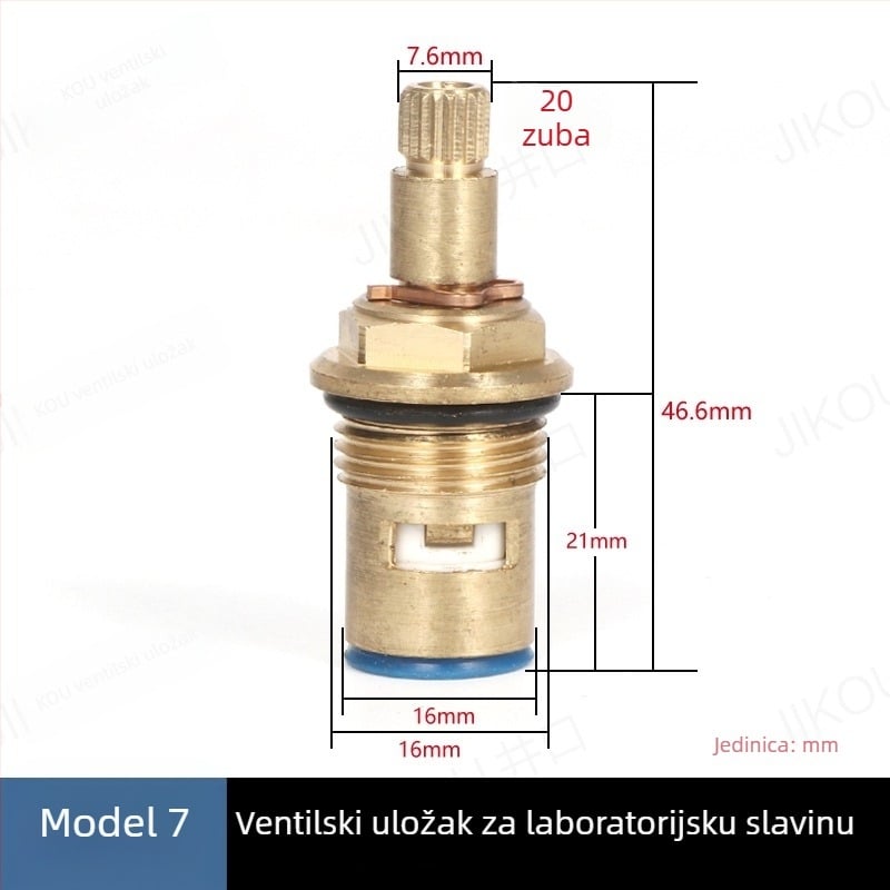 JIKOU laboratorijska slavina s jezgrom ventila, trostruk izlaz vode i dodaci s ručnim kotačićem