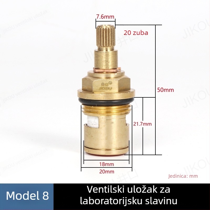 JIKOU laboratorijska slavina s jezgrom ventila, trostruk izlaz vode i dodaci s ručnim kotačićem