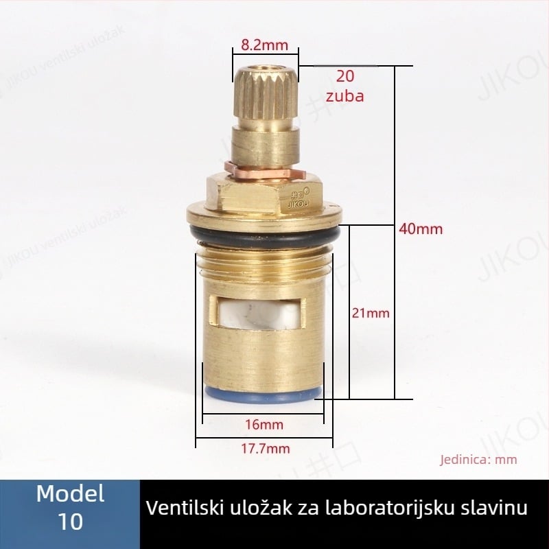 JIKOU laboratorijska slavina s jezgrom ventila, trostruk izlaz vode i dodaci s ručnim kotačićem