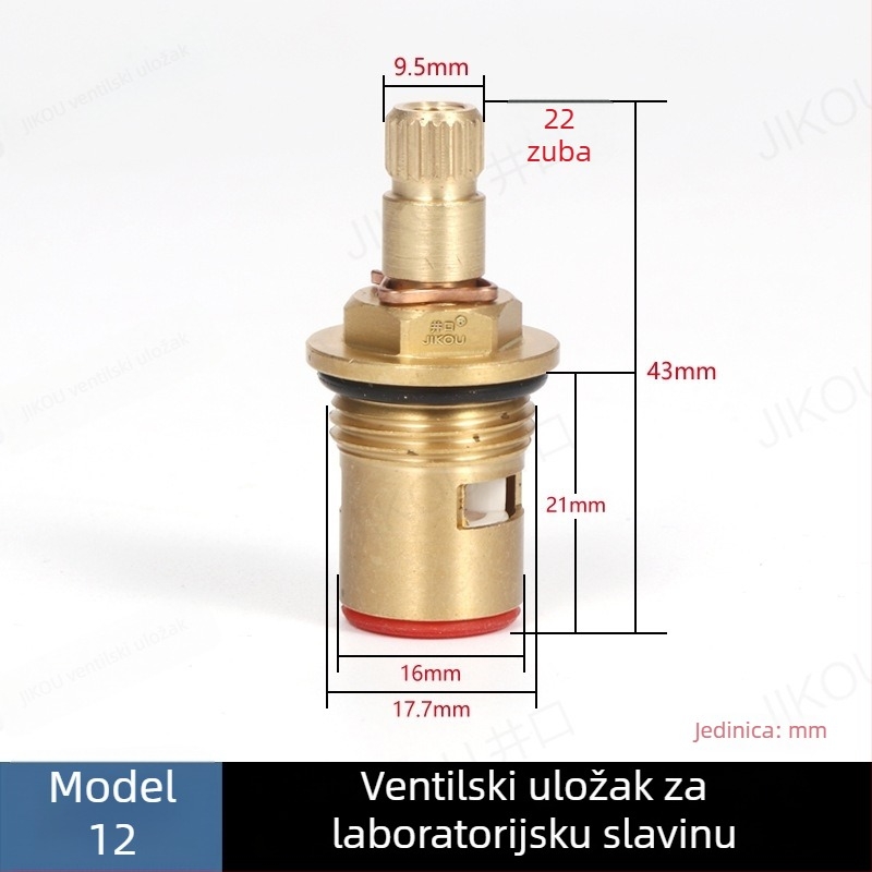 JIKOU laboratorijska slavina s jezgrom ventila, trostruk izlaz vode i dodaci s ručnim kotačićem