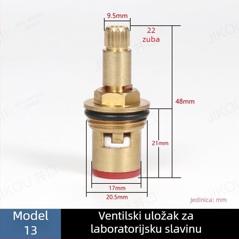 JIKOU laboratorijska slavina s jezgrom ventila, trostruk izlaz vode i dodaci s ručnim kotačićem