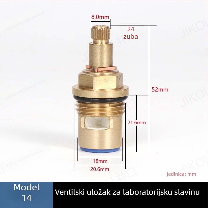 JIKOU laboratorijska slavina s jezgrom ventila, trostruk izlaz vode i dodaci s ručnim kotačićem