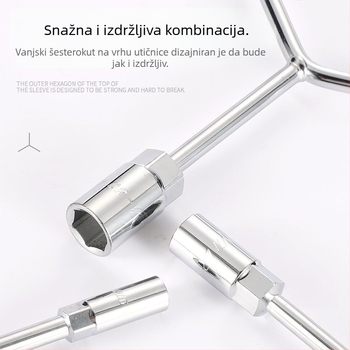 Ključ sa socem u obliku Y, s tri zuba, vanjski šesterokut
