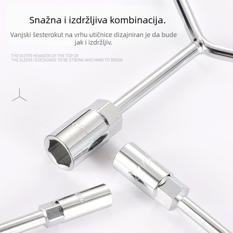 Ključ sa socem u obliku Y, s tri zuba, vanjski šesterokut