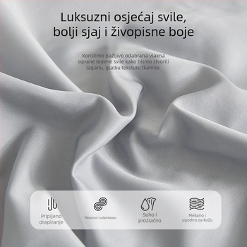 Ice Silk ljetne posteljine za krevet, hlađenje, zaštita madraca, potpuno pokrivanje protiv klizanja, set posteljine, 2025 novi model