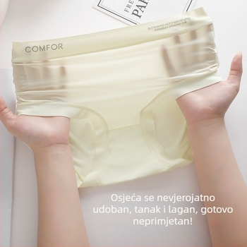 Izuzetno tanke ice silk ženske gaćice sa srednjim pojasom, antibakterijske i prozračne, s crotch od polilaktične kiseline, japanski-stilski trokut dizajn