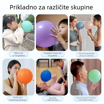 Balon za vježbanje disanja za odrasle, povećanje plućnog kapaciteta, dijafragma disanje, postporođajna rehabilitacija, joga za mišiće usana