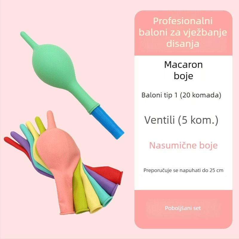 Balon za vježbanje disanja za odrasle, povećanje plućnog kapaciteta, dijafragma disanje, postporođajna rehabilitacija, joga za mišiće usana
