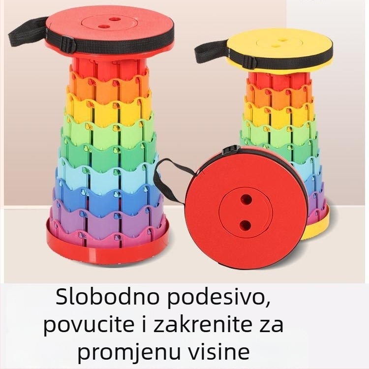 Sklopivi vanjski prijenosni podesivi teleskopski plastični stol za kampiranje