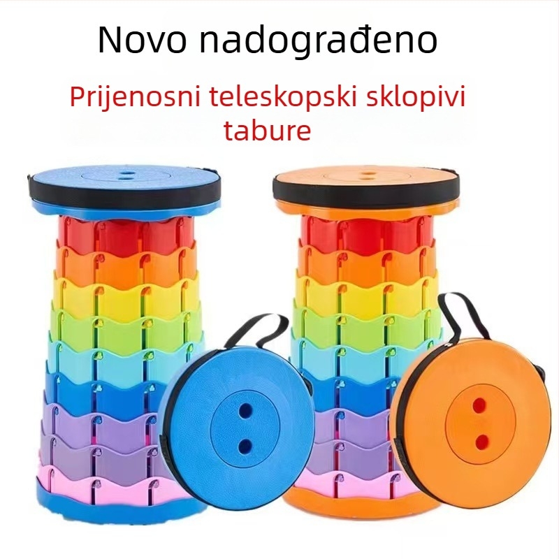 Sklopivi vanjski prijenosni podesivi teleskopski plastični stol za kampiranje