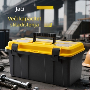 Fumeilai plastična kutija za alate, višenamjenska, dvostrukog sloja, velika kapaciteta, prijenosna kutija za alate