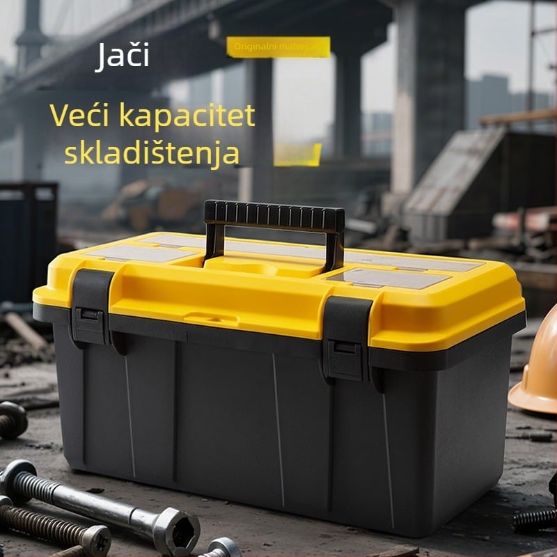 Fumeilai plastična kutija za alate, višenamjenska, dvostrukog sloja, velika kapaciteta, prijenosna kutija za alate