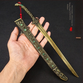 Mač Fengshen Yanyi God Ji Fa, 30 cm, s koricom — replika od legure