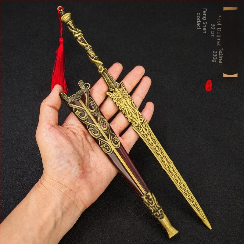 Mač Fengshen Yanyi God Ji Fa, 30 cm, s koricom — replika od legure