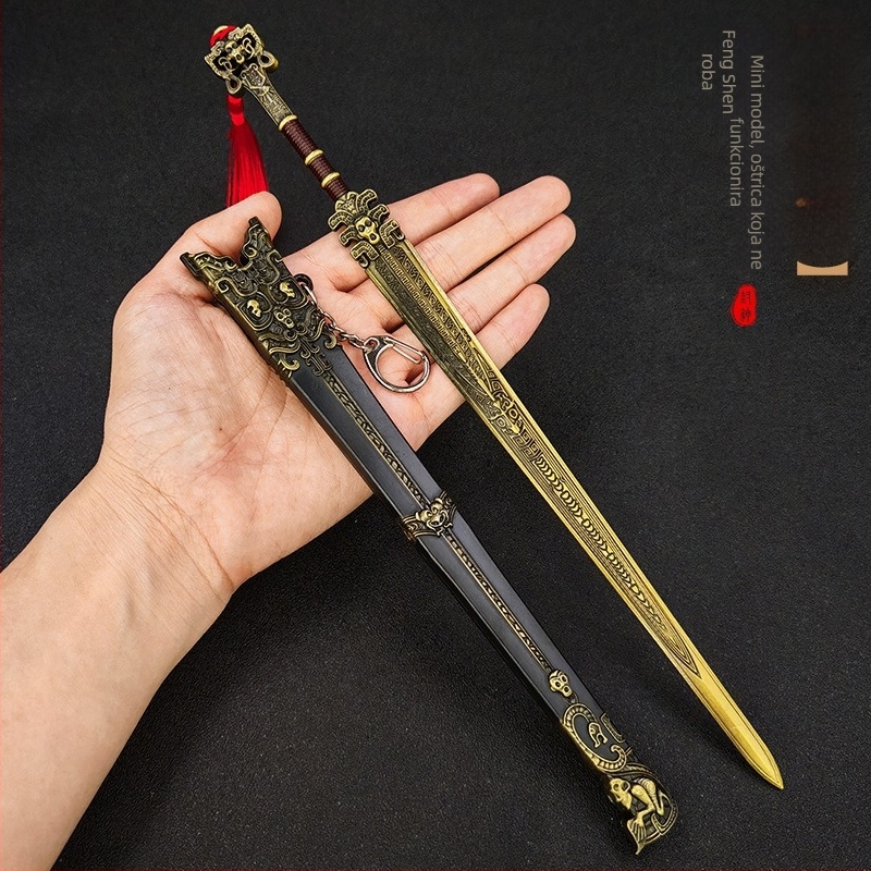 Mač Fengshen Yanyi God Ji Fa, 30 cm, s koricom — replika od legure