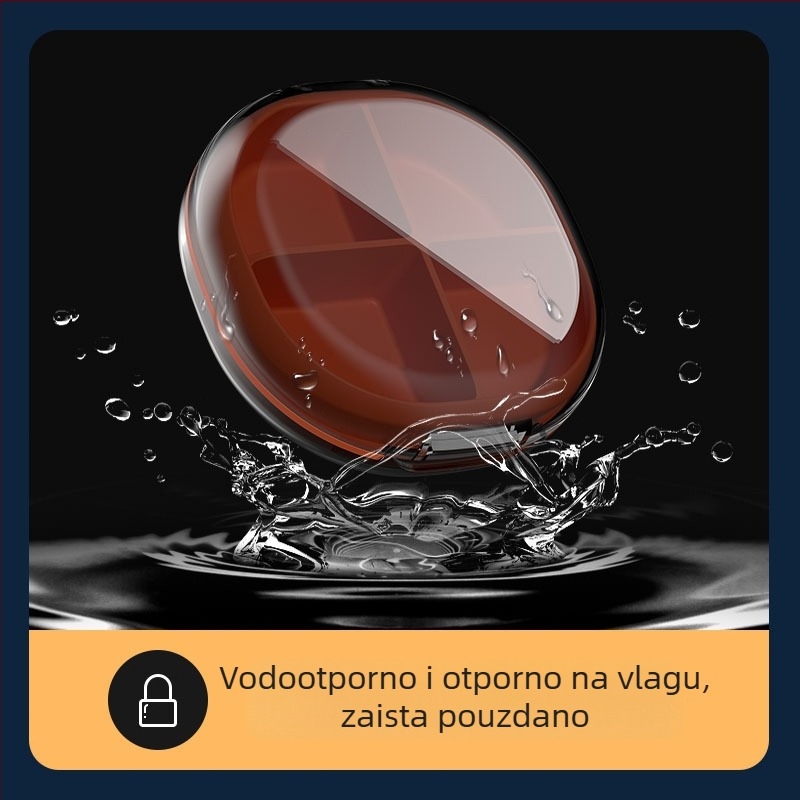 Prozirna mini kutija za lijekove s višestrukim pretincima, kompaktni prijenosni organizator za kućnu upotrebu i putovanja