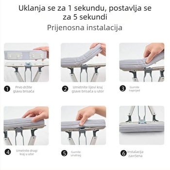 Zamjenska glava za spužvasti mop, debeli upijajući PVA, 27–38 cm, universalni valjkasti mop