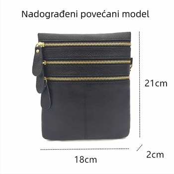 Ženska torbica od prave kože, ramena, novčanik i džep za telefon, kreativna crossbody torba za svakodnevnu upotrebu