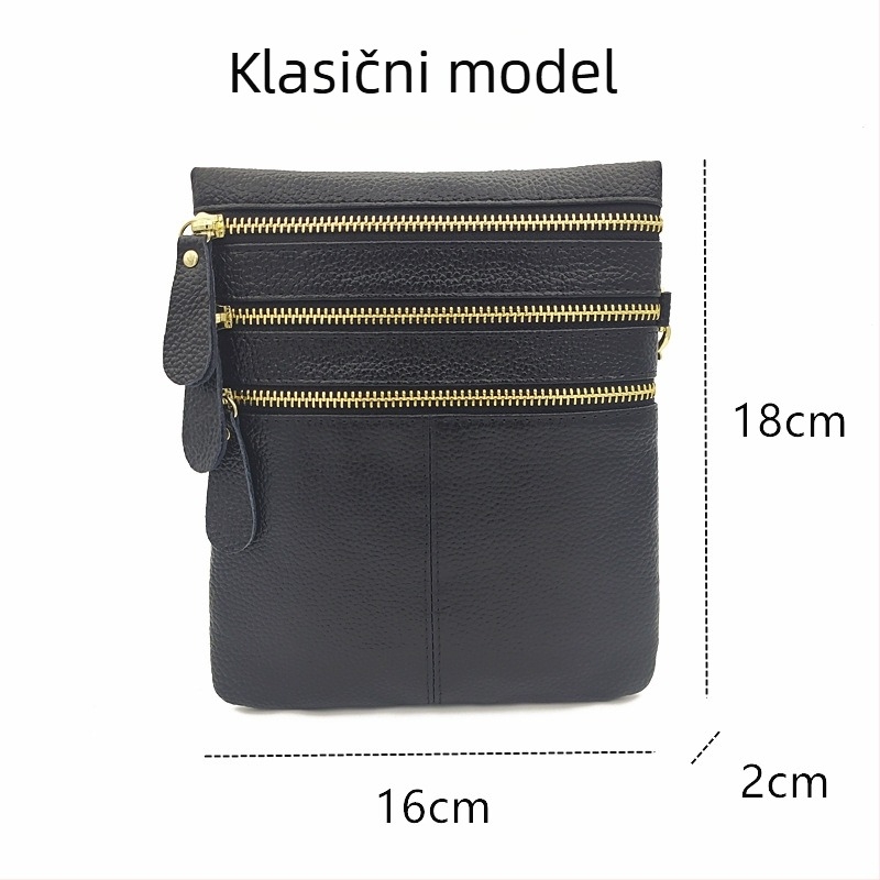 Ženska torbica od prave kože, ramena, novčanik i džep za telefon, kreativna crossbody torba za svakodnevnu upotrebu