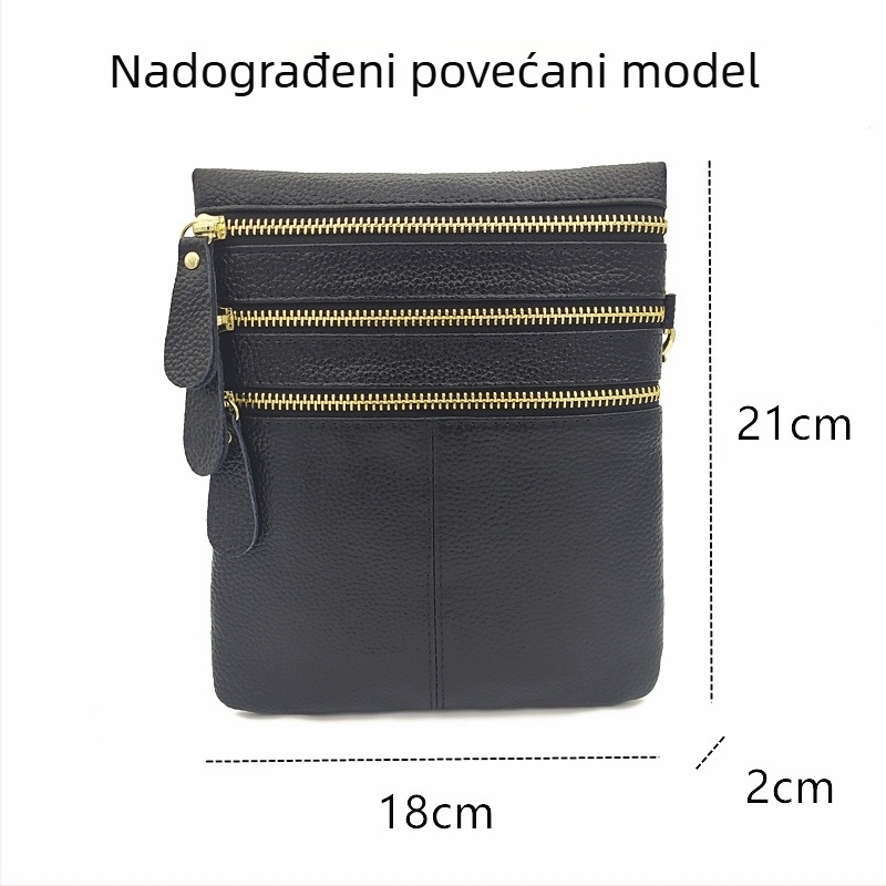 Ženska torbica od prave kože, ramena, novčanik i džep za telefon, kreativna crossbody torba za svakodnevnu upotrebu