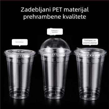 Jednokratne poklopce za šalice mliječnog čaja, PET, polukružni poklop 90 mm, plosnati poklop 95 mm, lukasti poklop 95 mm, poklop za kavu, poklop za izravno ispijanje 98 mm, sferni poklop