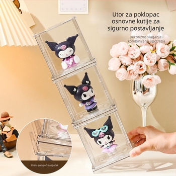 Okretni akrilni izložbeni ormarić za figurice, otporan na prašinu