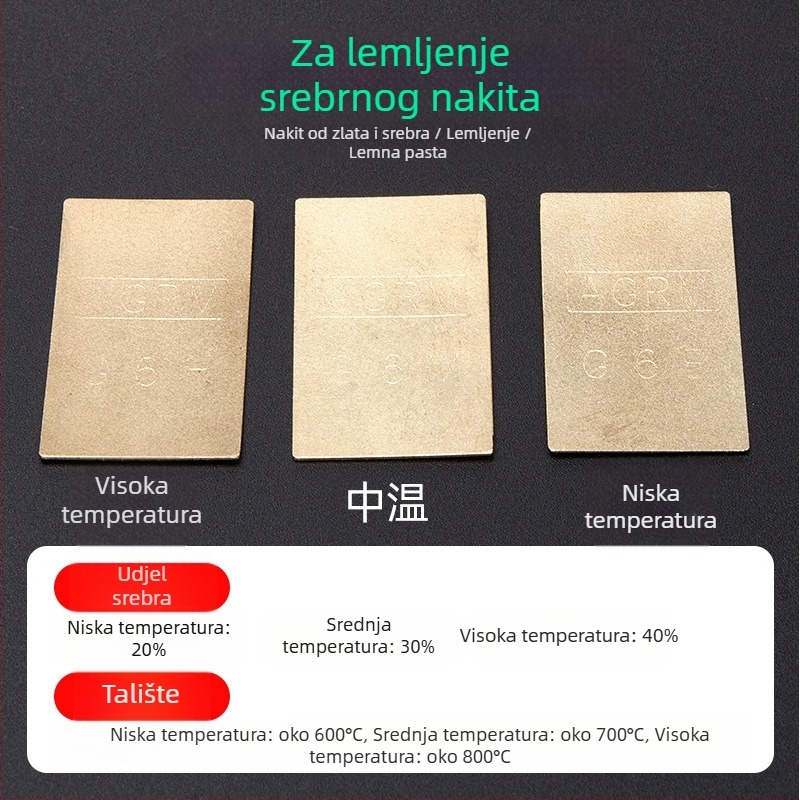 Keyote Niskotemperaturne šipke za zavarivanje srebra – visok sadržaj srebra, materijal za zavarivanje, tok, alati zlatare