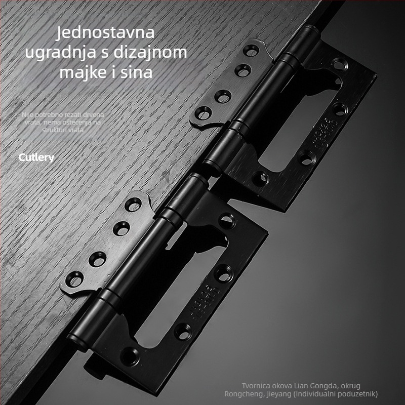 Zanagn od nehrđajućeg čelika s dva lista, 4–5 inča, debeli čvrsti ležaj, ravni držač vrata s dizajnom lotosovog lista
