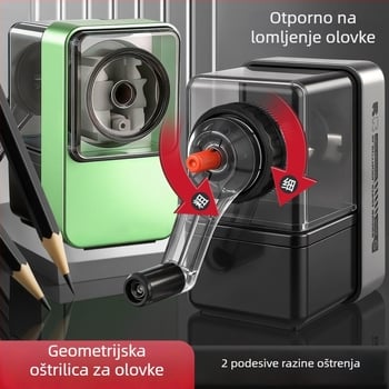 Geometrijski oštrači za olovke, 6 komada, za djecu