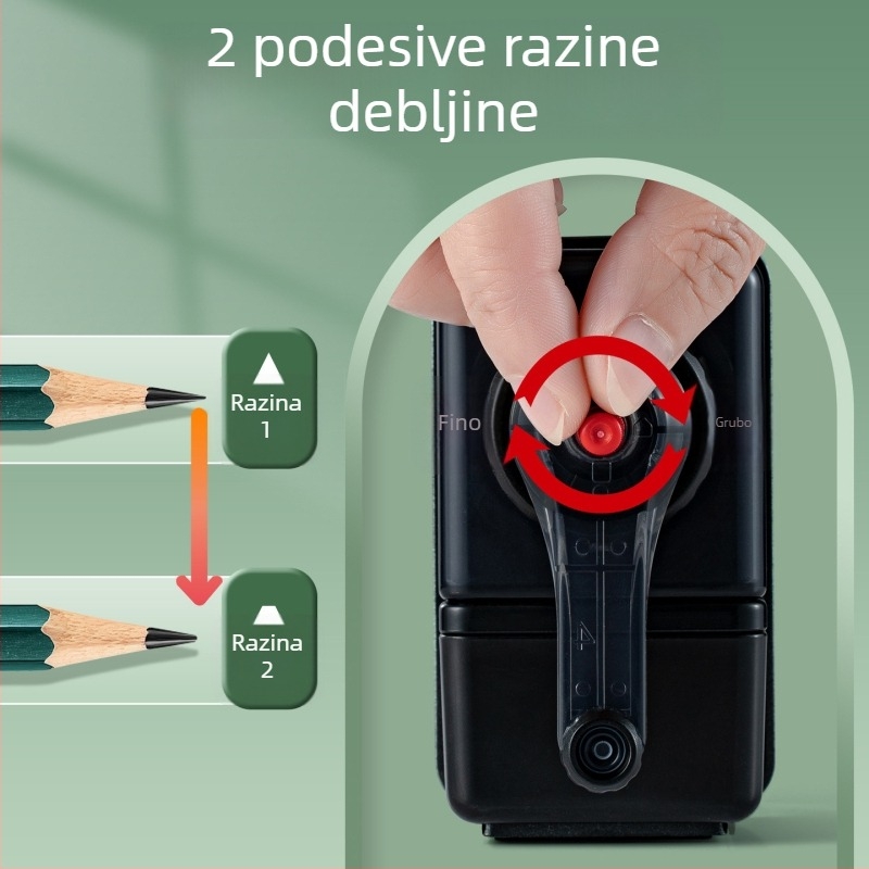 Geometrijski oštrači za olovke, 6 komada, za djecu