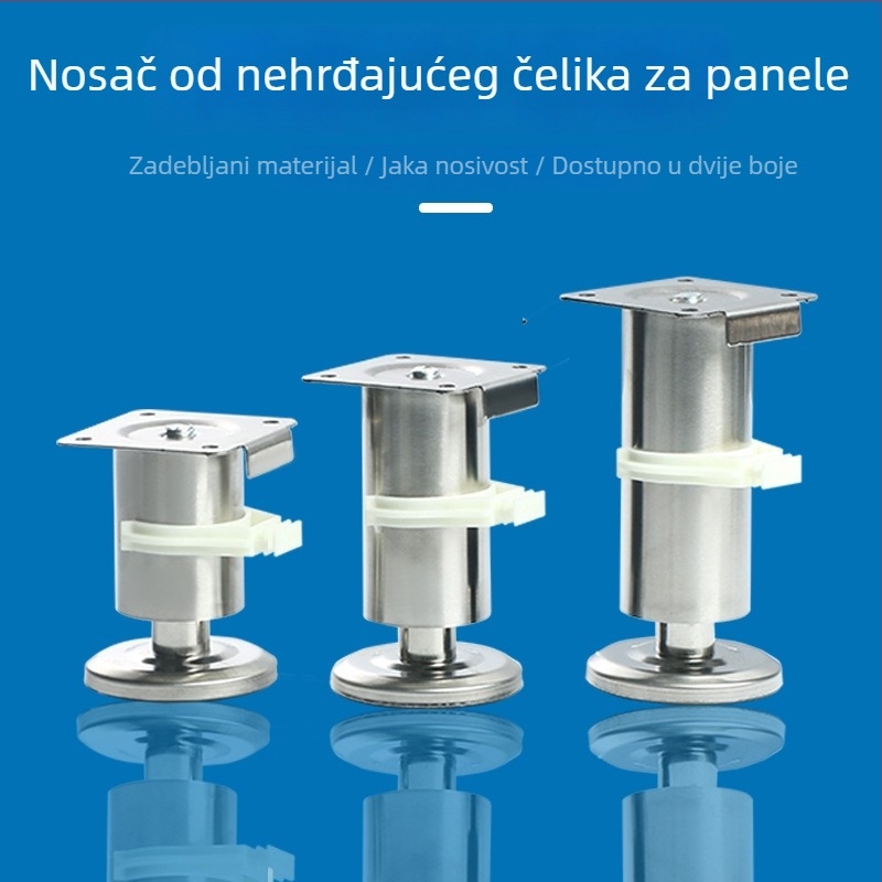 Prilagodljive kvadratne nogice ormara od 201 nehrđajućeg čelika, moderni minimalistički dizajn