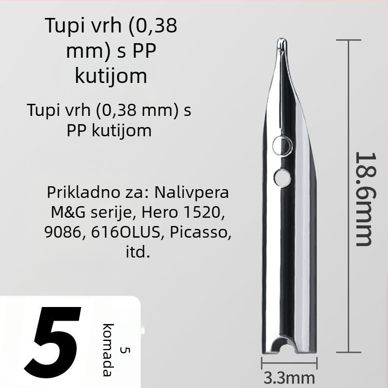 Iridijev nib vrh za fountain pen Hero, Roche, Morning i Deli