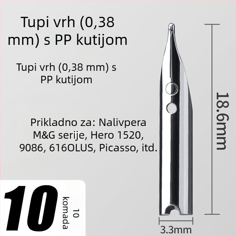 Iridijev nib vrh za fountain pen Hero, Roche, Morning i Deli