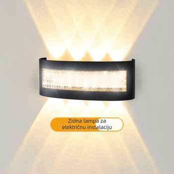 Moderna minimalistička unutarnja i vanjska vodootporna zidna svjetiljka za spavaću sobu, stepenice, dvorište i hodnik