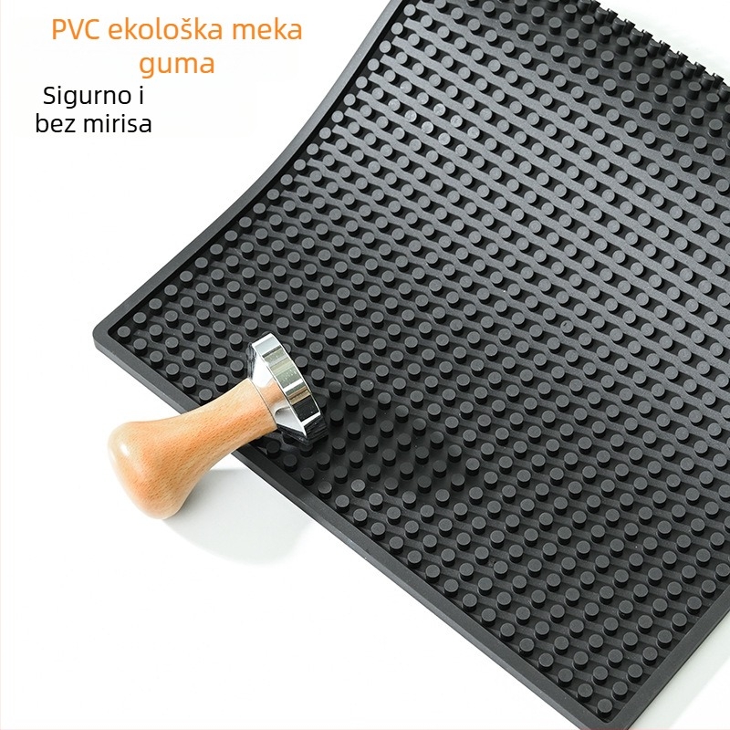 Debeli PVC šank podložak s protukliznom površinom, odvodom vode i apsorpcijom udaraca za opremu za kavu
