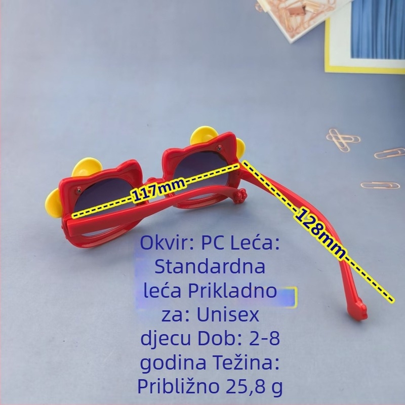 Dječje sunčane naočale Hello Kitty — slatko mačkasto dizajn za dječake i djevojčice, UV380