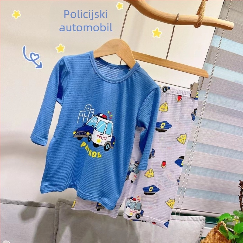 Dječji kućni komplet u korejskom stilu, mala princeza, pamuk 100%, ljeto, rukav 3/4, unisex