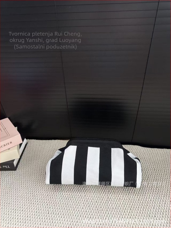 Ženska šarena pletena clutch torba, tkanom kozmetička torbica, kompaktna
