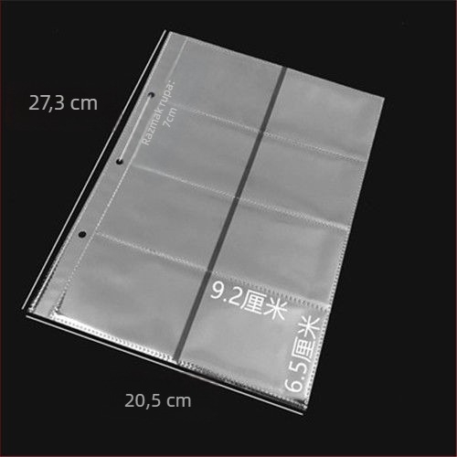 B5 stranice albuma za vlakne karte, slobodne stranice, 3 rupe, razmak rupa 7 cm, 5in/6in stranice, džepovi za razglednice 7in, PP materijal