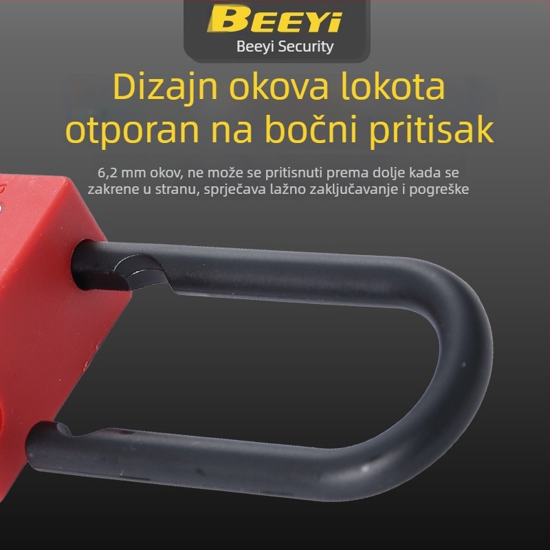 Industrijski LOTO sigurnosni zasun sa oznakom, najlon inženjerski zasun, plastični izolacijski zasun, električarski zasun
